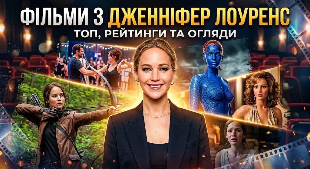Фільми з Дженніфер Лоуренс: від трилерів до комедій